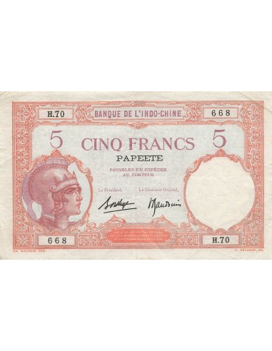 Tahiti 5 francs 1927