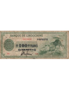 Tahiti 100 francs 1943