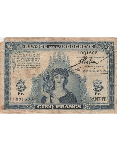 Tahiti 5 francs 1944