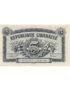 Liban 5 piastres 1942