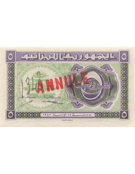 Liban 5 piastres 1942