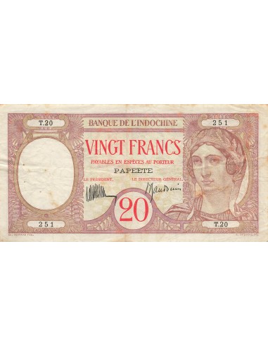 Tahiti 20 francs 1928