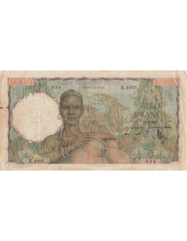 Afrique de l'Ouest 1000 francs 1954