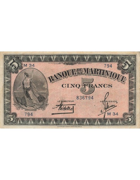 Martinique 5 francs 1944