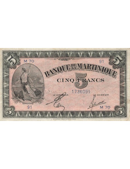 Martinique 5 francs 1944