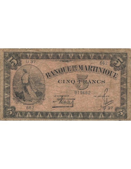 Martinique 5 francs 1944