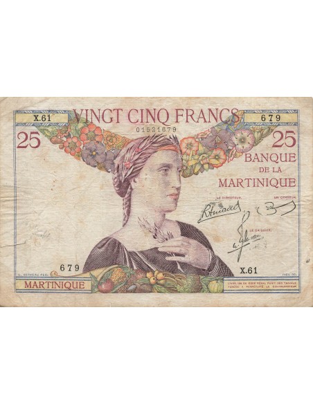 Martinique 25 francs 1930