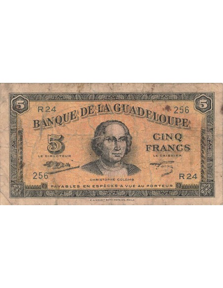 Guadeloupe 5 francs 1942