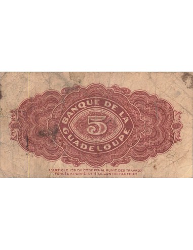 Guadeloupe 5 francs 1942