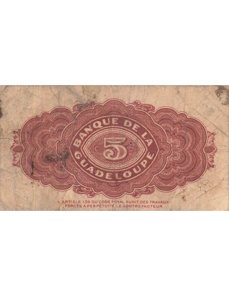 Guadeloupe 5 francs 1942