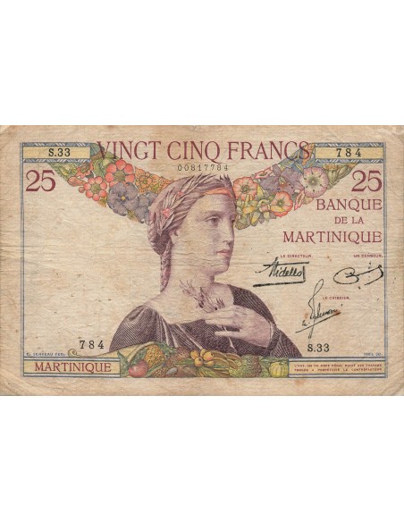 Martinique 25 francs 1930