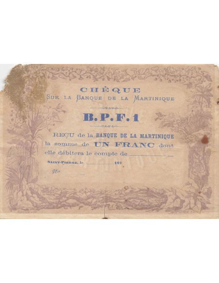 Martinique 1 franc 1870
