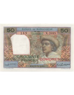 Comores 50 francs 1870