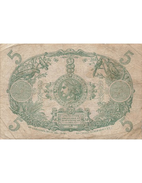 Martinique 5 francs 1934