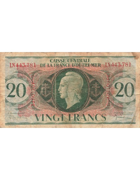 Guadeloupe 20 francs 1944