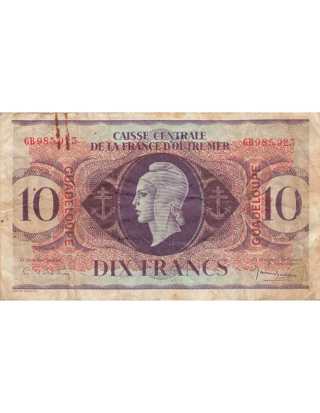 Guadeloupe 10 francs 1944