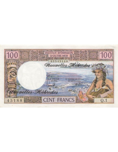 Nouvelles Hébrides 100 francs 1977