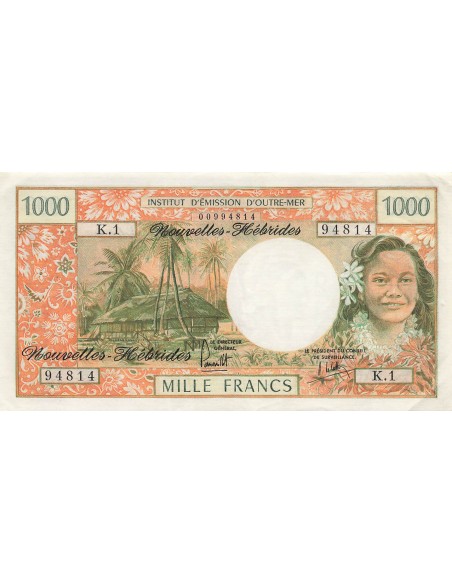 Nouvelles Hébrides 1000 francs 1975