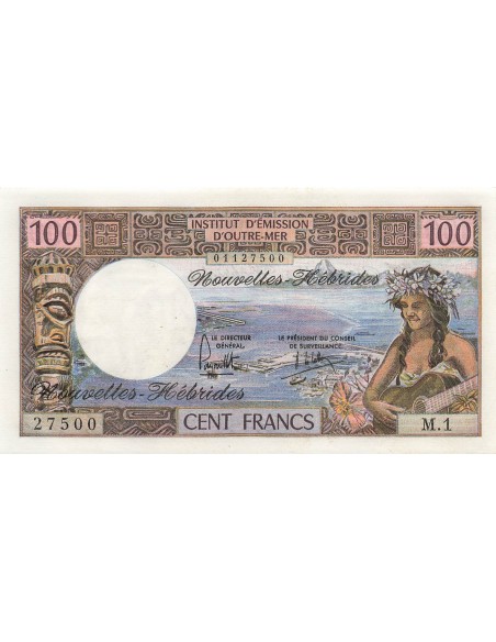 Nouvelles Hébrides 100 francs 1975