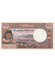 Nouvelles Hébrides 100 francs 1975 2