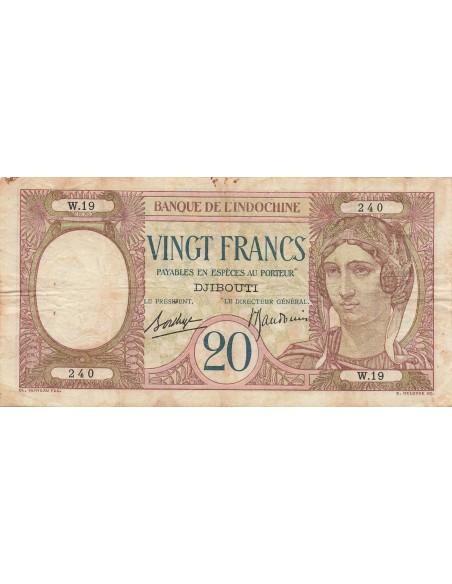 Djibouti 20 francs 1928