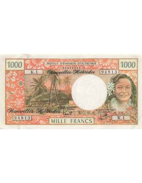 Nouvelles Hébrides 1000 francs 1975