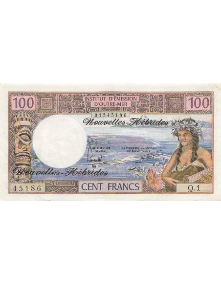 Nouvelles Hébrides 1 100 francs 1977