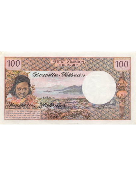 Nouvelles Hébrides 1 100 francs 1977