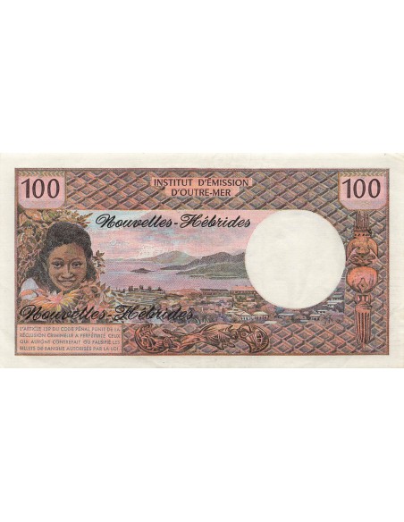 Nouvelles Hébrides 100 francs 1975
