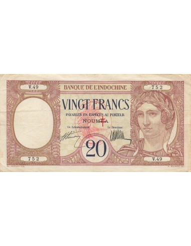 Nouvelles Hébrides 20 francs 1941