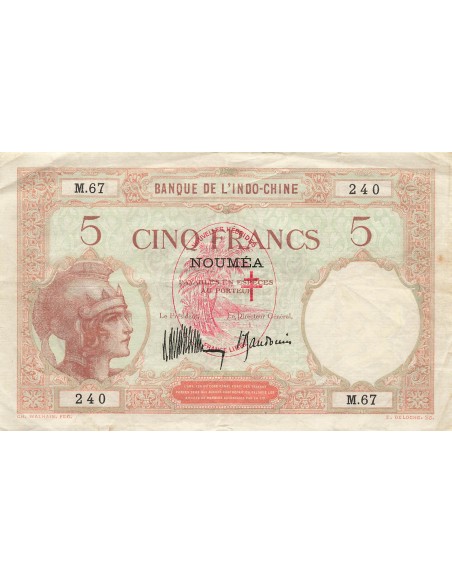 Nouvelles Hébrides 5 francs 1941