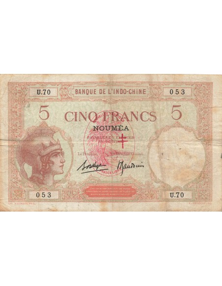 Nouvelles Hébrides 5 francs 1941