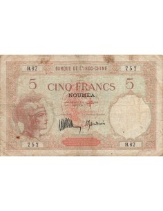 Nouvelles Hébrides 5 francs 1941