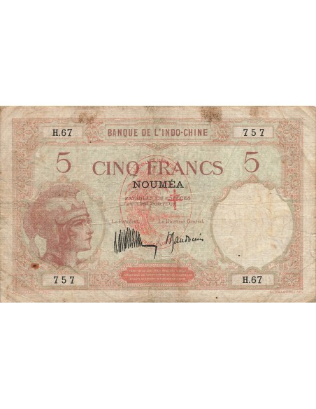 Nouvelles Hébrides 5 francs 1941