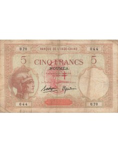 Nouvelles Hébrides 5 francs 1941