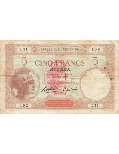 Nouvelles Hébrides 5 francs 1941