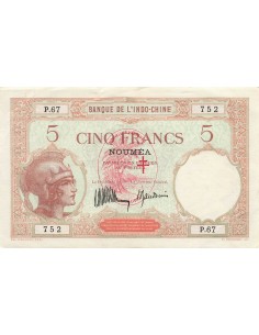 Nouvelles Hébrides 5 francs 1941