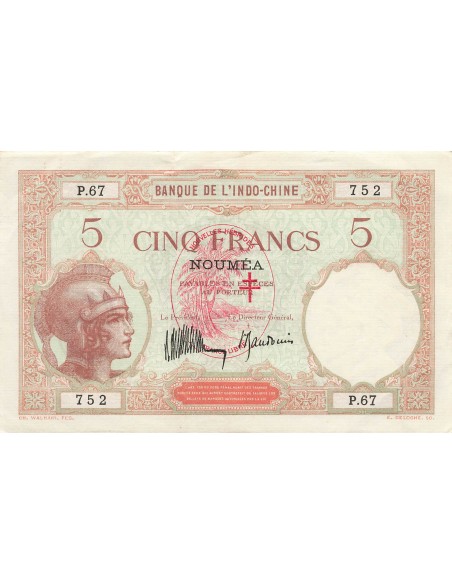 Nouvelles Hébrides 5 francs 1941