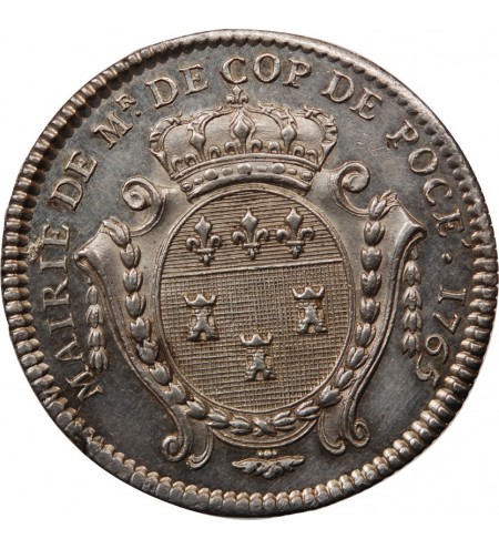 TOURAINE, MAIRE DE TOURS - JETON ARGENT 1765 "René de Cop de Pocé"