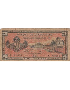 Indo-Chine Fr. 20 piastres 1942