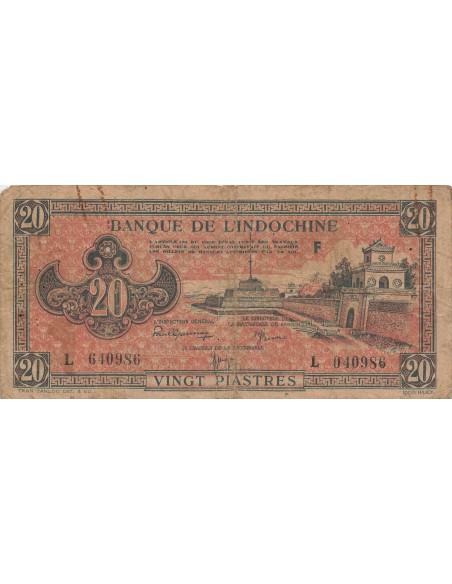 Indo-Chine Fr. 20 piastres 1942