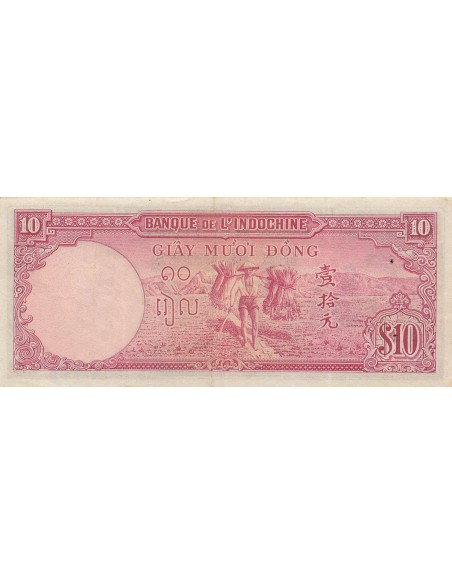 Indo-Chine Fr. 10 piastres 1947