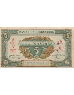 Indo-Chine Fr. 5 piastres 1942