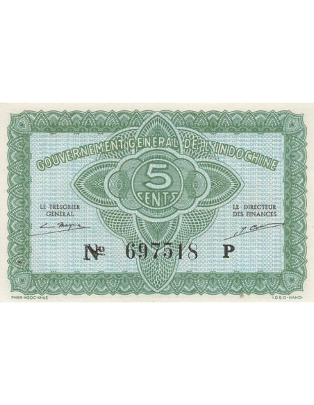 Indo-Chine Fr. 5 cents 1942