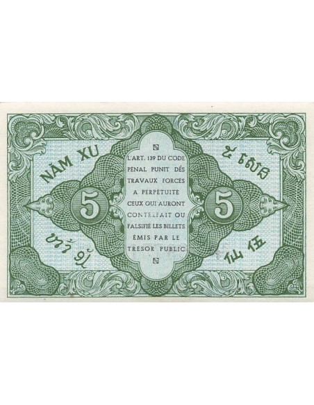 Indo-Chine Fr. 5 cents 1942