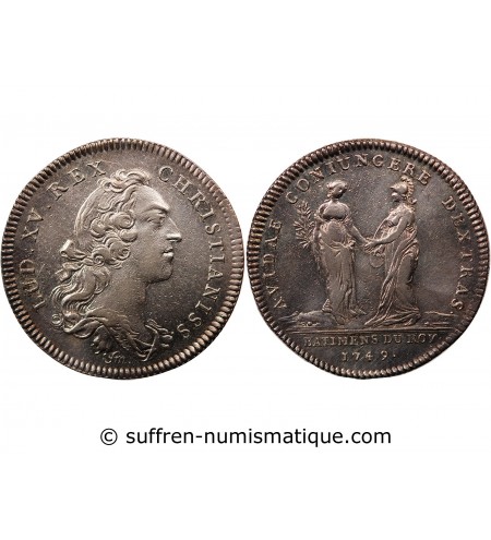 BATIMENTS DU ROI, LOUIS XV - JETON ARGENT 1749