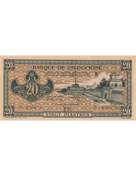 Indo-Chine Fr. 20 piastres 1942