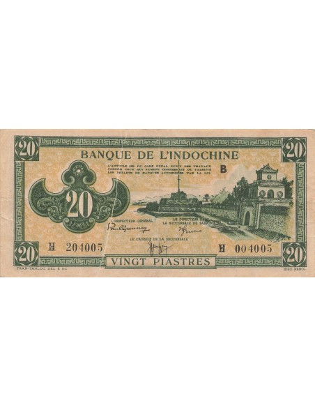 Indo-Chine Fr. 20 piastres 1942