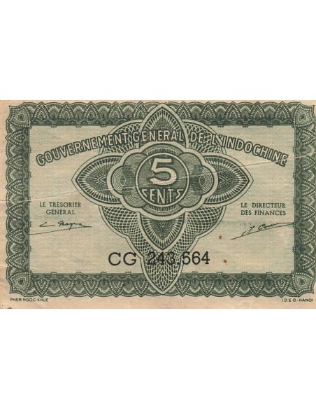 Indo-Chine Fr. 5 cents 1942