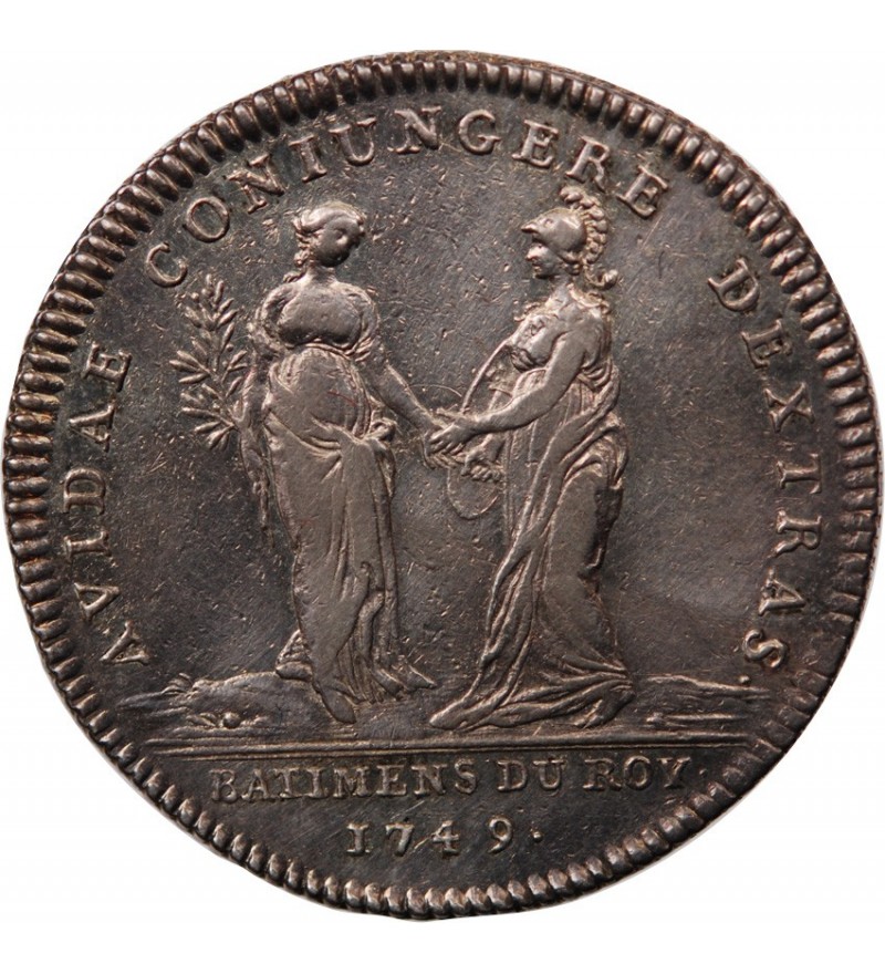 BATIMENTS DU ROI, LOUIS XV - JETON ARGENT 1749